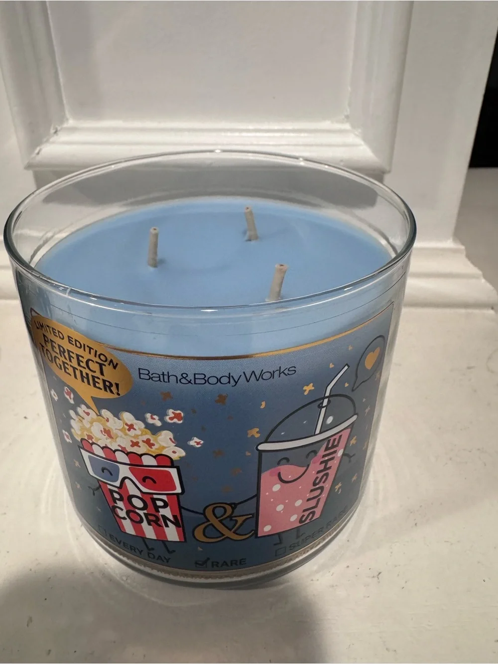 Bath & Body Works Limited Edition Popcorn & Slushie Candle - Blue NWT
